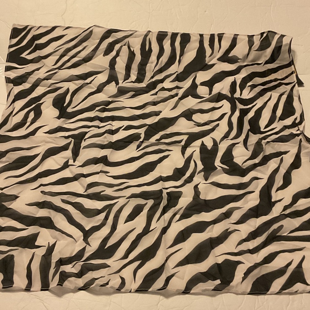 Vintage Virginia Slims V-Wear Spring '97 Collection Zebra Print Silk Scarf - NWT